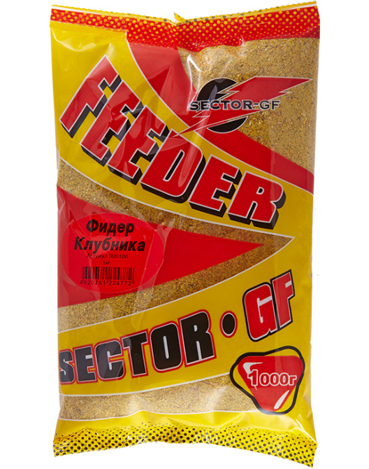 Прикормка GreenFishing SECTOR-GF Feeder Фидер Клубника 1 кг, 900106