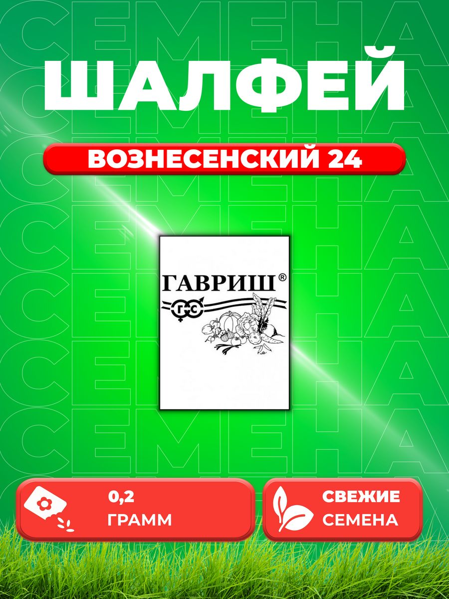 Семена Шалфей Мускатный Вознесенский 24 02г Гавриш БП 176₽