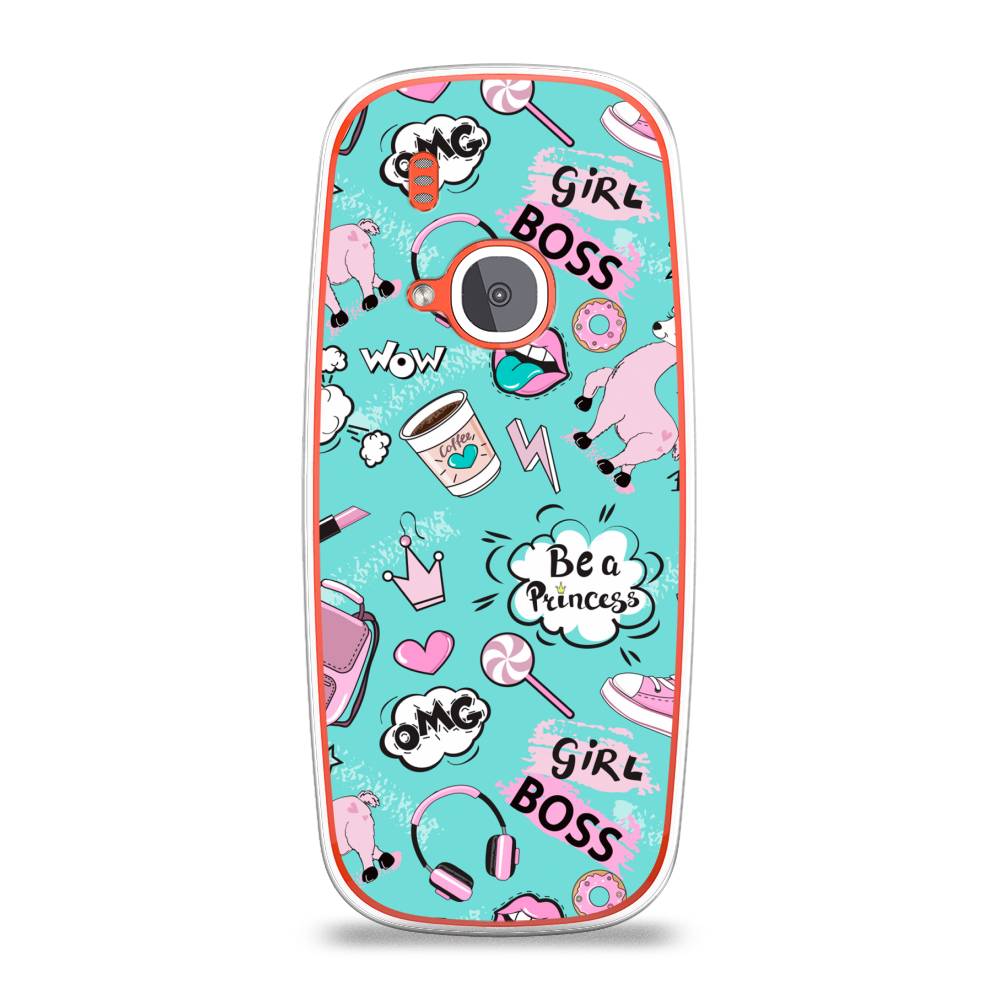 

Чехол Awog на Nokia 3310 (2017) / Нокиа 3310 (2017) "Стильная лама", Голубой;белый;розовый, 120550-1