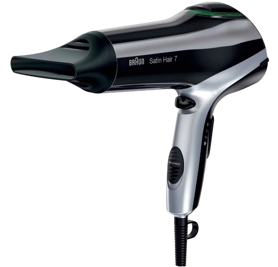

Фен Braun HD710 серебристый, черный, Черный;серебристый, HD710