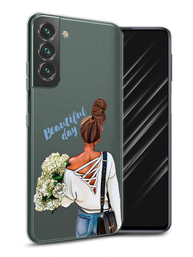 

Чехол Awog на Samsung Galaxy S22 / Самсунг S22 "Beautiful day vector", Коричневый;белый;зеленый, 2103850-6