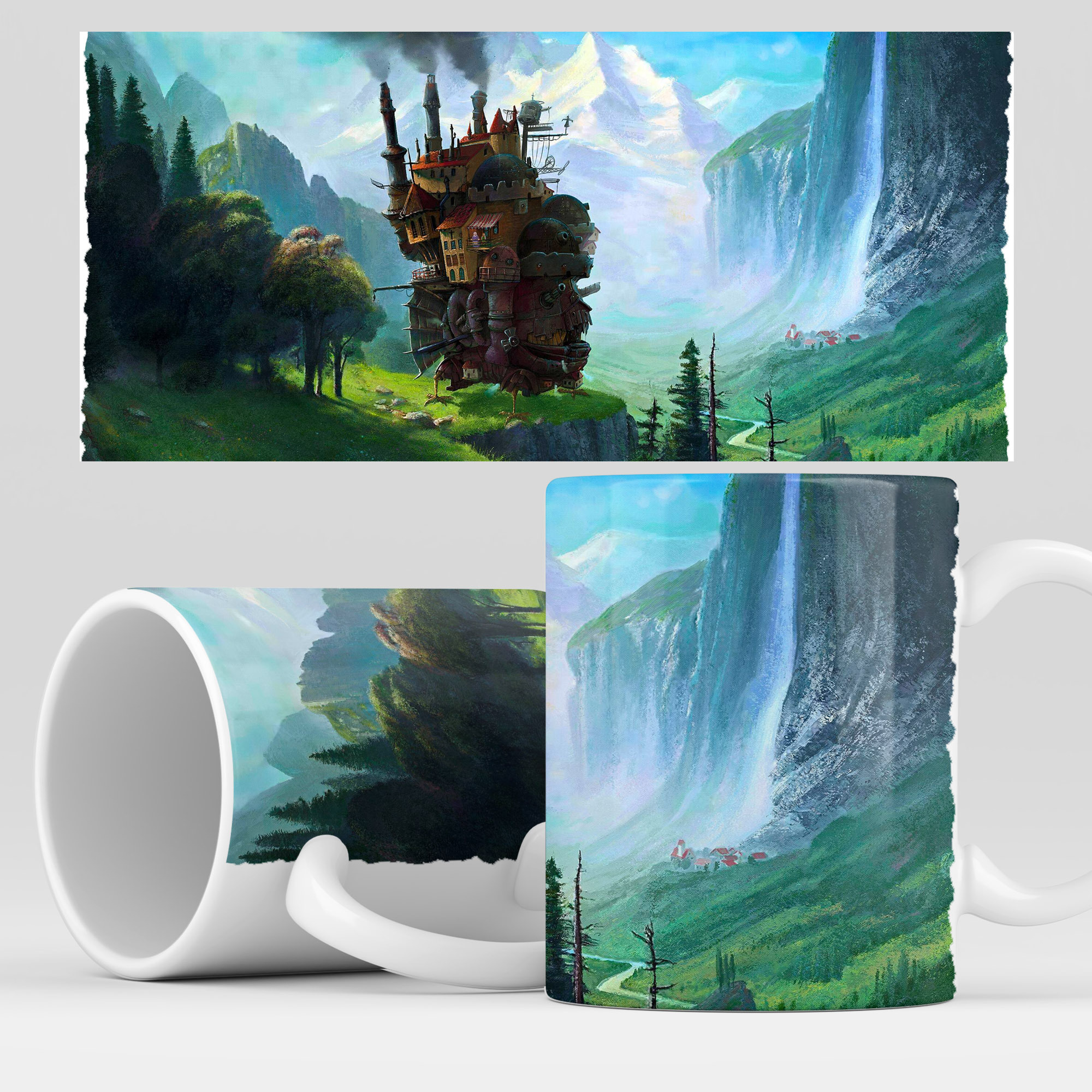 фото Кружка rocketcup с принтом "ходячий замок"