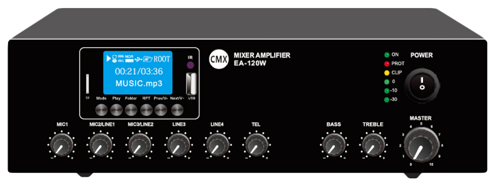 Микшер-усилитель универсальный CMX Audio EA-120W