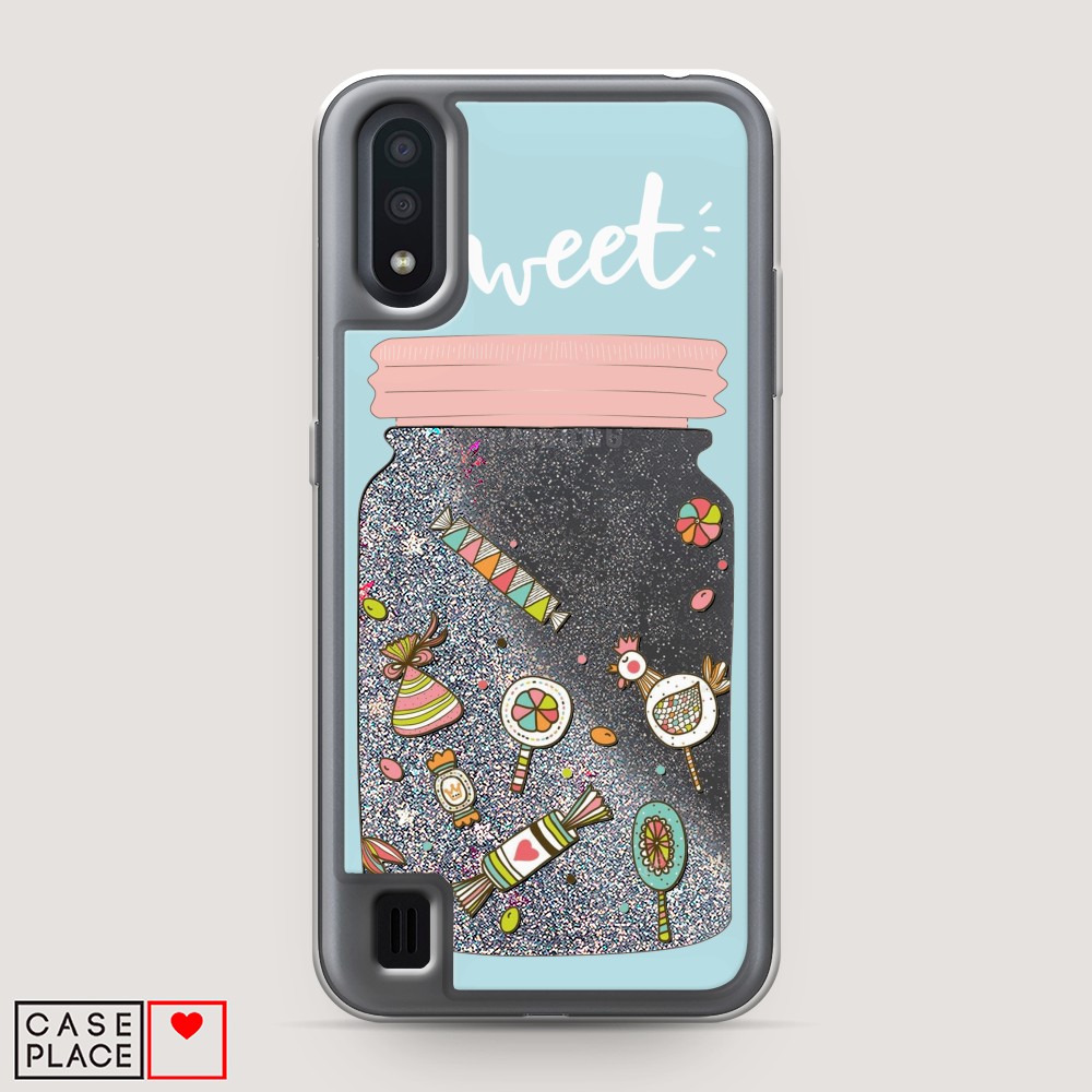 

Чехол Awog на Samsung Galaxy A01 "Конфетки в банке", Разноцветный, 29591-1