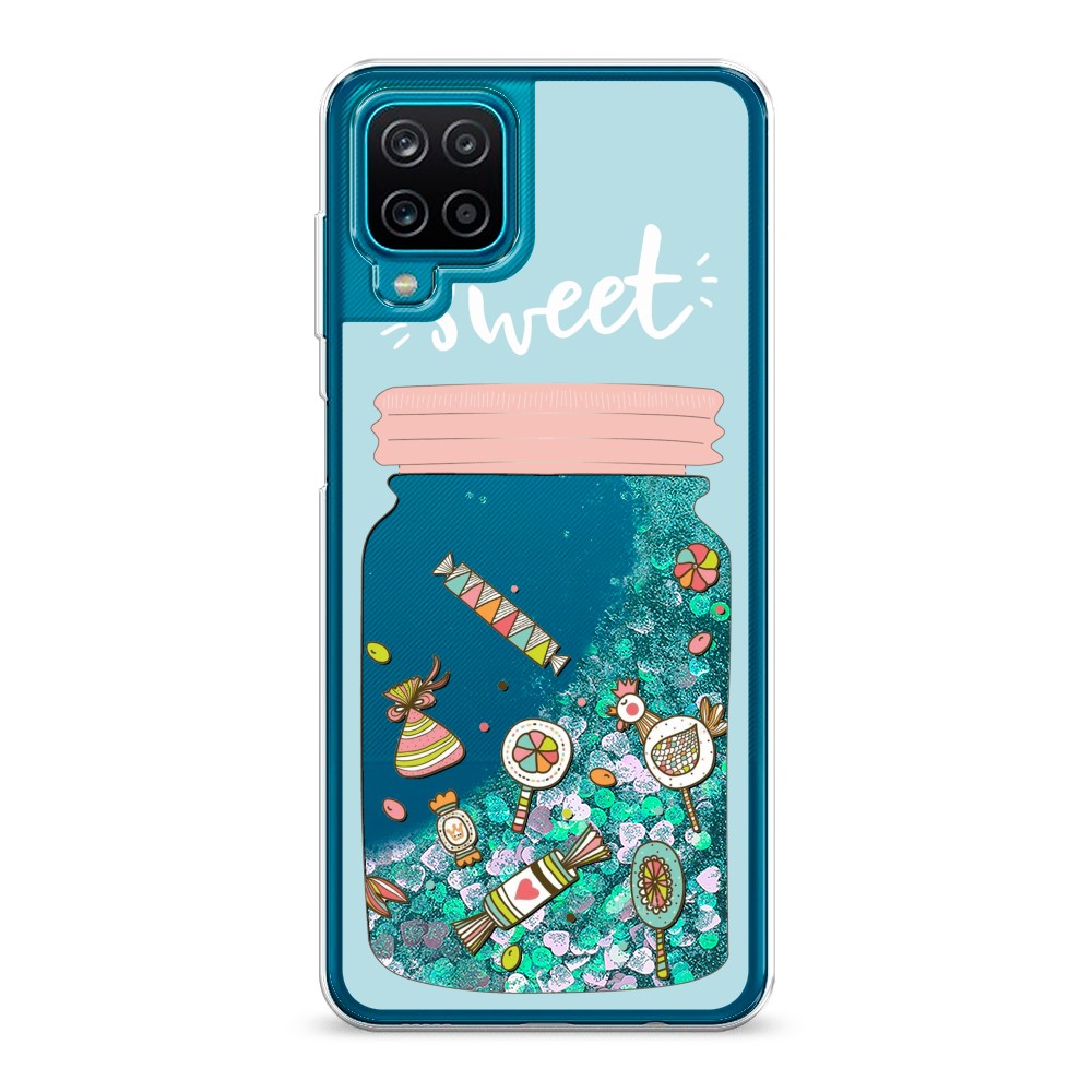 

Жидкий чехол с блестками "Конфетки в банке" на Samsung Galaxy A12, 2101695-1