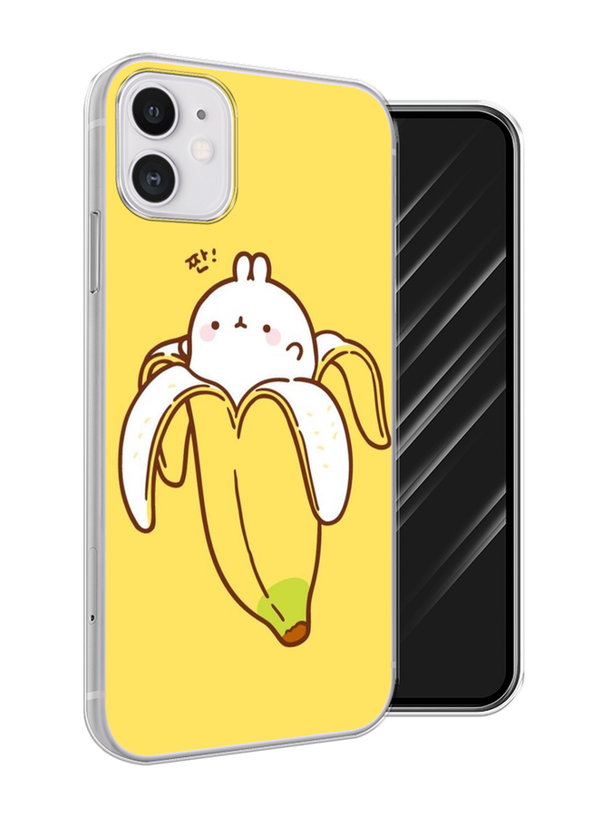 

Чехол Awog на Apple iPhone 11 / Айфон 11 "Зайчик-бананчик", Разноцветный, 12150-2