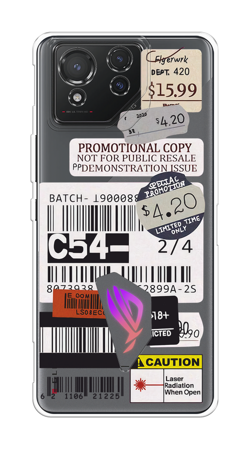 

Чехол на Asus ROG Phone 8 "Flight to Paris", Серый;бежевый, 45150-1