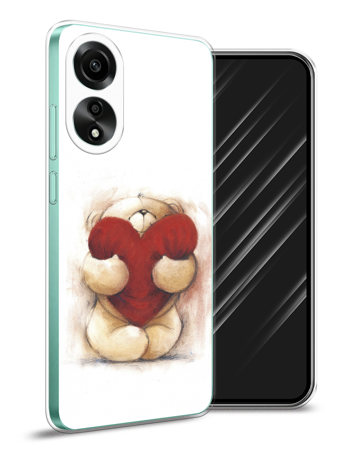 

Чехол Awog на Oppo A78 4G "Мишка с сердцем 1", Белый;бордовый;бежевый, 2514750-1