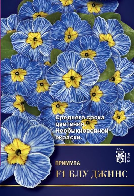 Семена цветов Седек Примула Блу Джинс F1 24802 1шт.