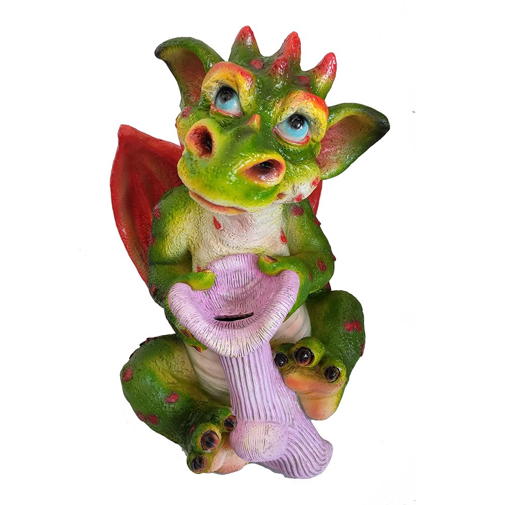 Копилка Барельеф Дракон с носочком Барельеф, зеленый 20х21х29 см KSMR-716406