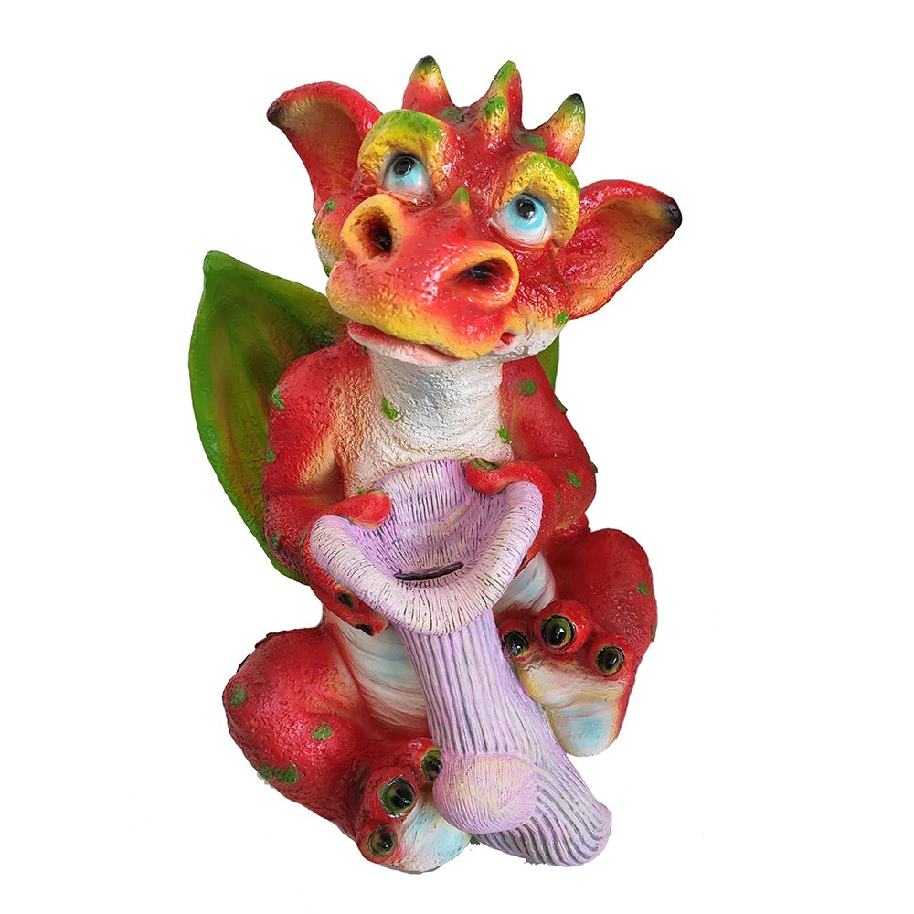 Копилка Барельеф Дракон с носочком красный 20х21х29 см KSMR-716408