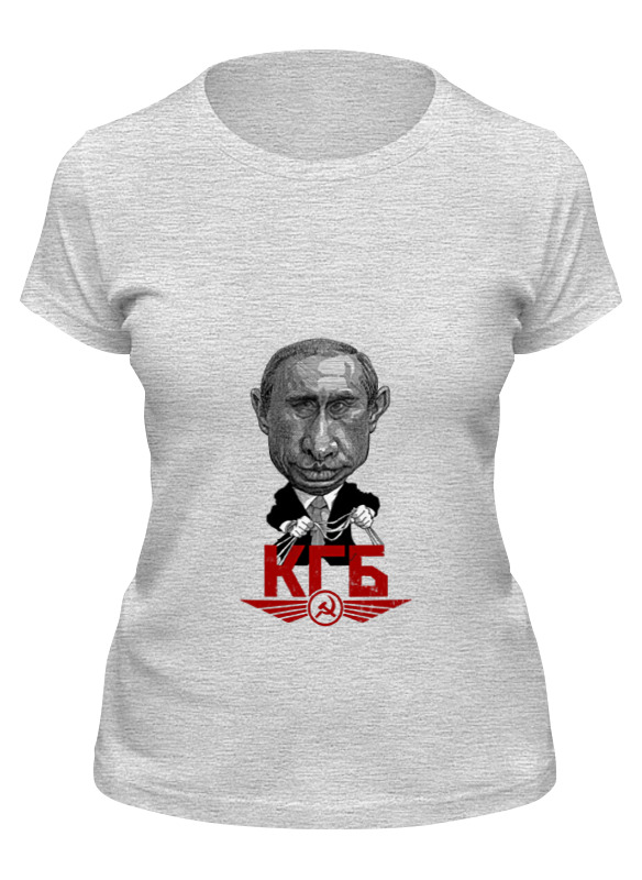 

Футболка женская Printio Putin серая M, Серый, Putin