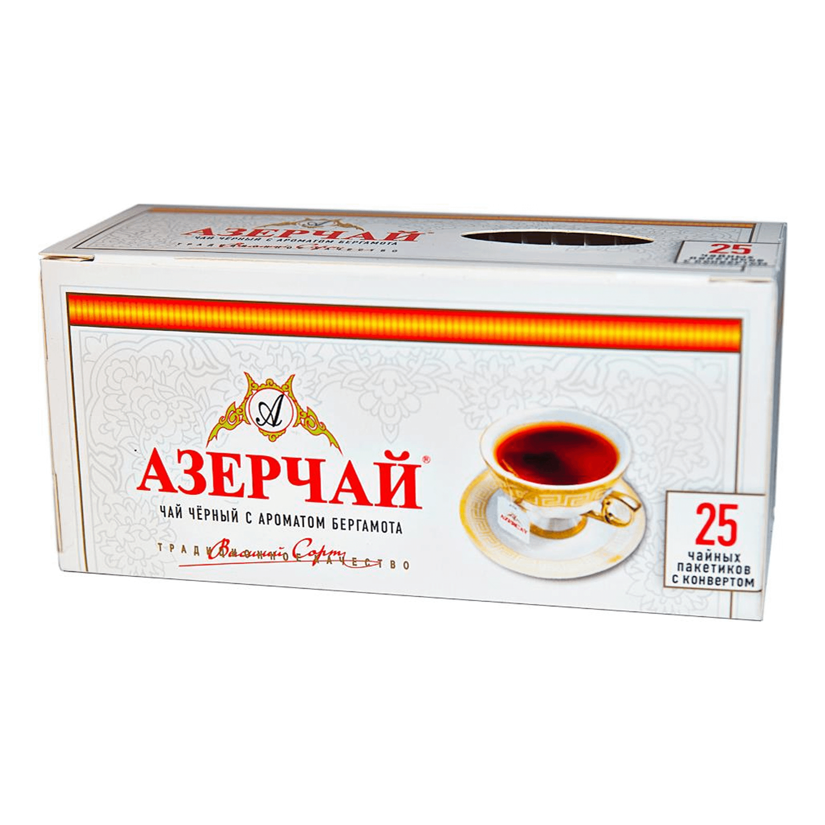 Чай Азерчай чёрный пакетированный Бергамот 2 г х 25 шт.