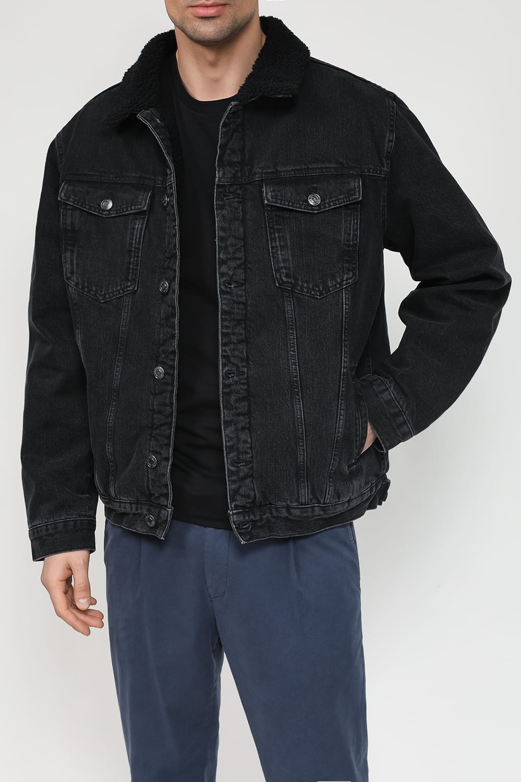 Джинсовая куртка мужская COLORPLAY CP23079309 черная 54 RU