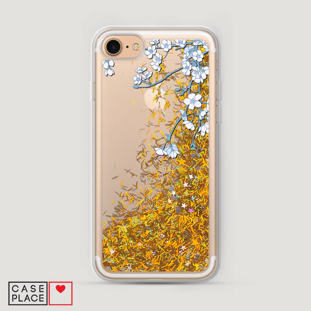 

Жидкий чехол с блестками "Цветочная фантазия 3" на Apple iPhone 8, 10890-1