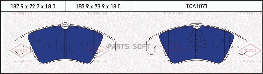 

Тормозные колодки Tatsumi дисковые для Audi A4, A5 2007- tca1071