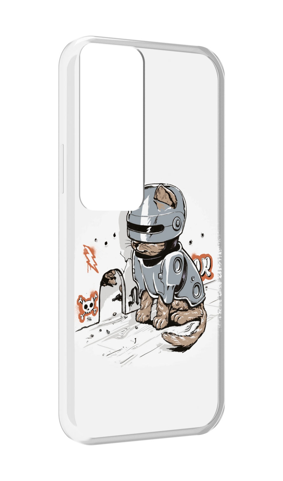 

Чехол MyPads Грозный кот для Tecno Pova Neo 2, Прозрачный, Tocco