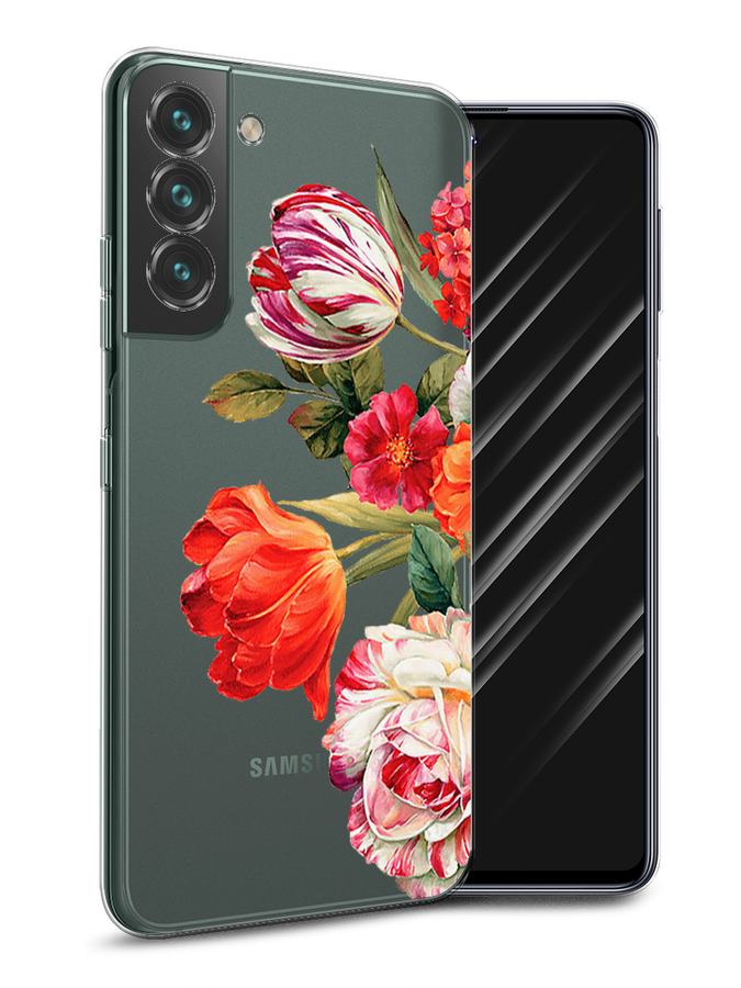 

Чехол Awog на Samsung Galaxy S22 / Самсунг S22 "Весенний букет", Красный;розовый;зеленый, 2103850-8