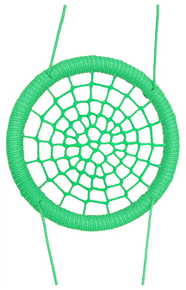 Качели-гнездо подвесные STORK NEST Премиум d 140 см Обод Зеленый толщ. нити 15 мм зеленый