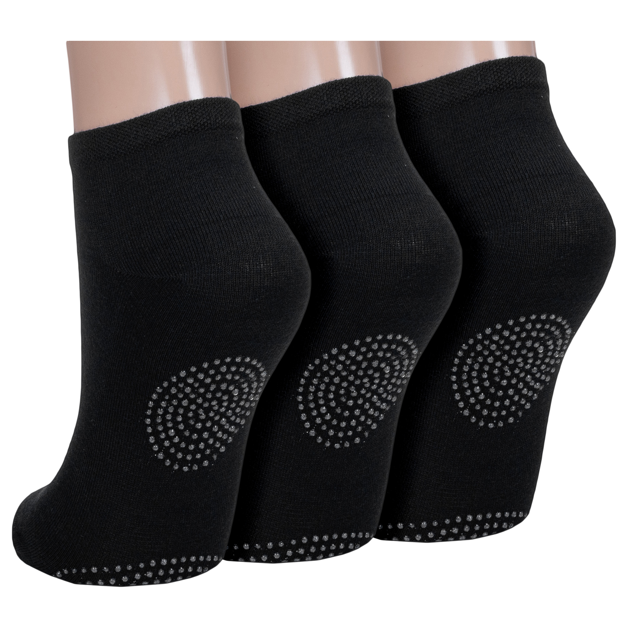 Комплект носков женских Rusocks 3-ЖТ3-13553 черных 23-25