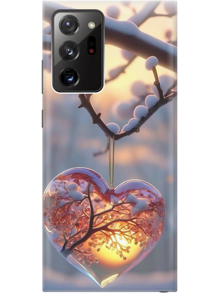 

Силиконовый чехол на Samsung Galaxy Note 20 Ultra с принтом "Ледяное сердце", Прозрачный;белый;желтый;оранжевый, 723276491