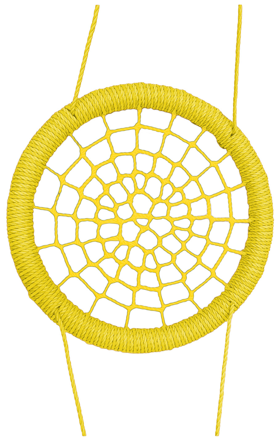 Качели-гнездо подвесные STORK NEST Премиум d 80 см Обод Желтый толщ. нити 15 мм желтый