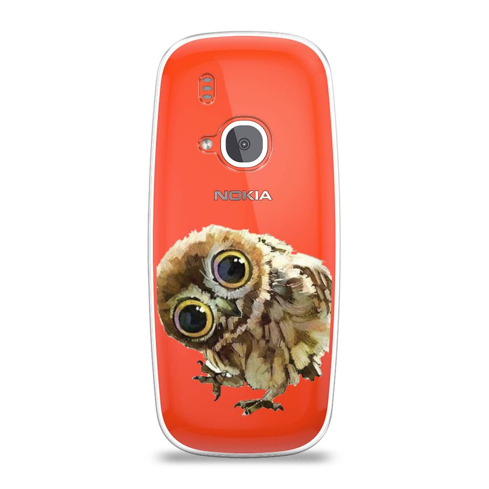

Чехол Awog на Nokia 3310 (2017) / Нокиа 3310 (2017) "Любопытный совенок", Коричневый;белый;прозрачный, 120550-1