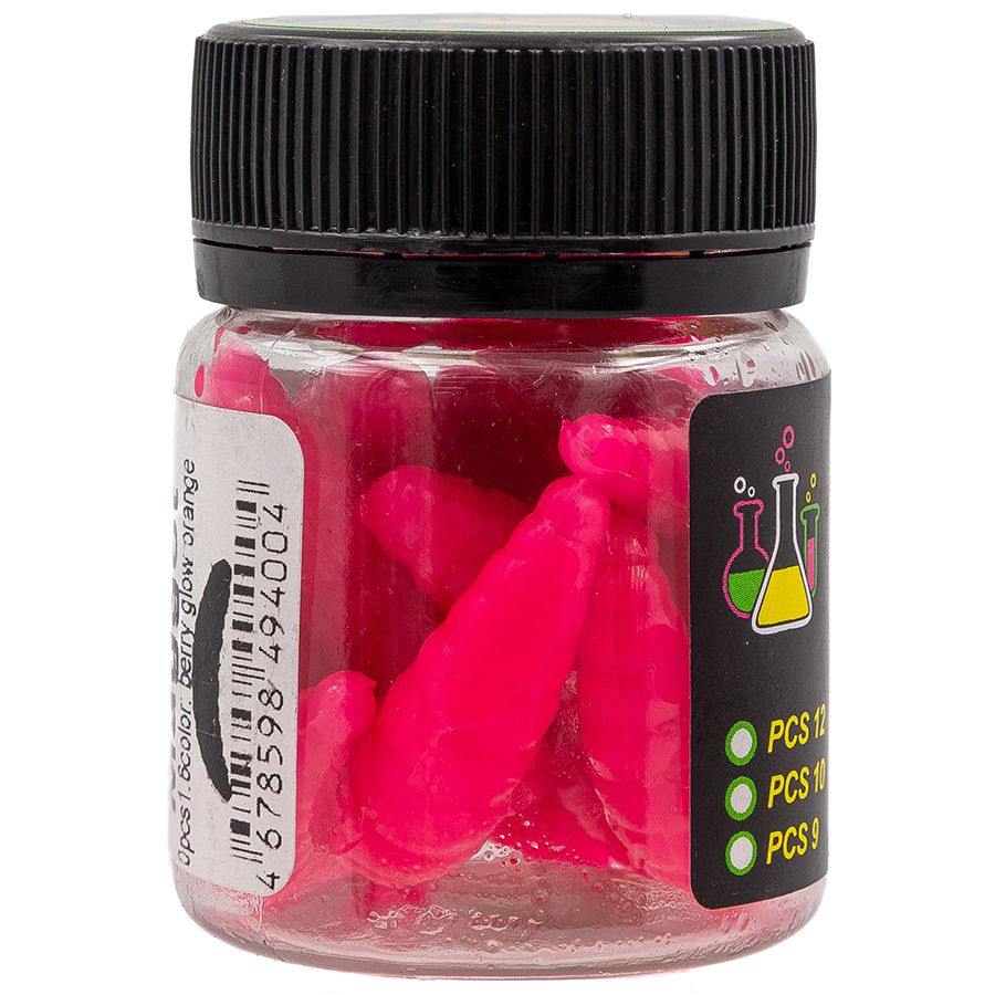 

Силиконовая приманка на форель Trout Zone MAGGOT 1.6" Сыр, Малин Светонакопит оранж 10шт, Розовый, ТраутЗоныФорель-235