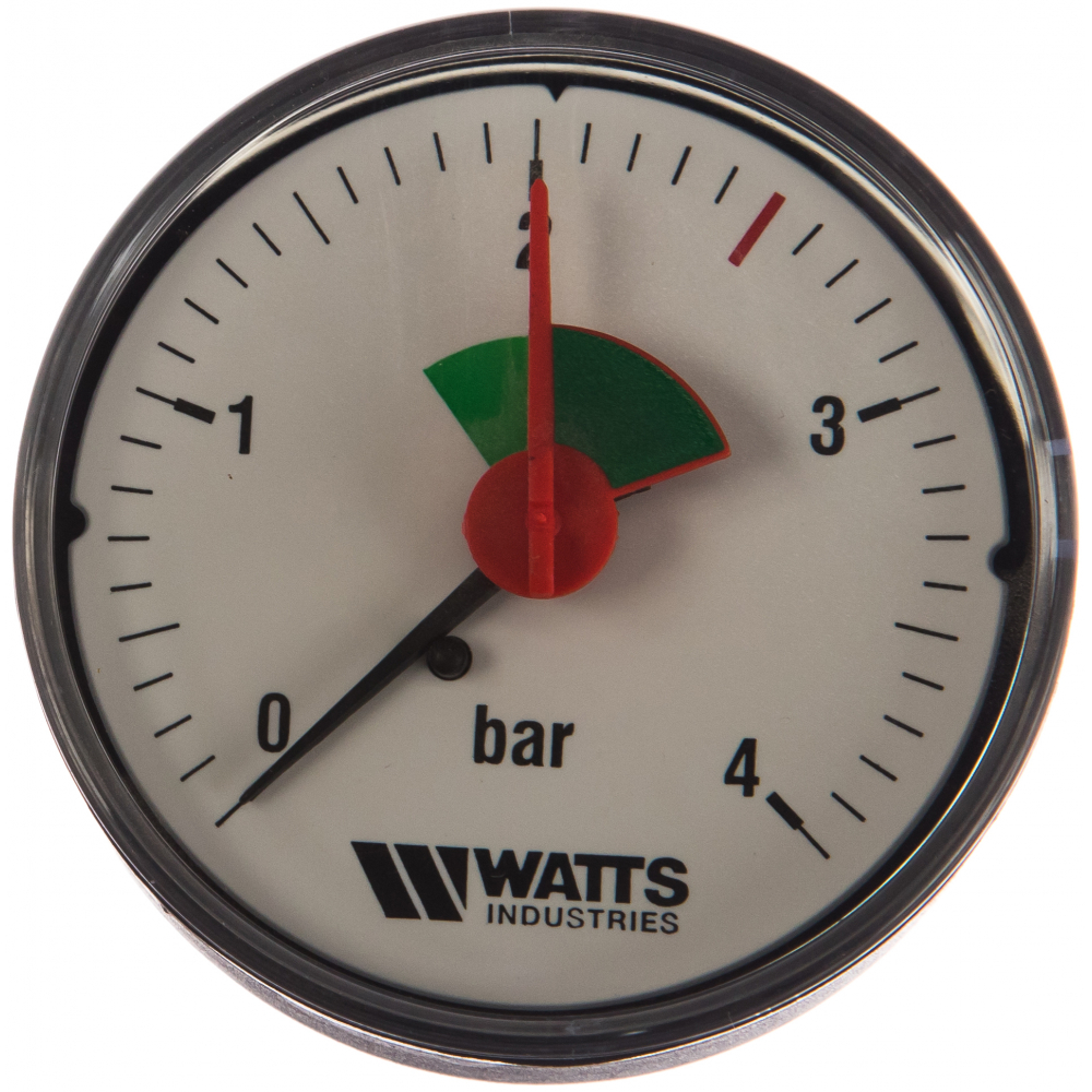 Аксиальный манометр Watts F+R101 0-4 bar, корпус 63 мм 10008090