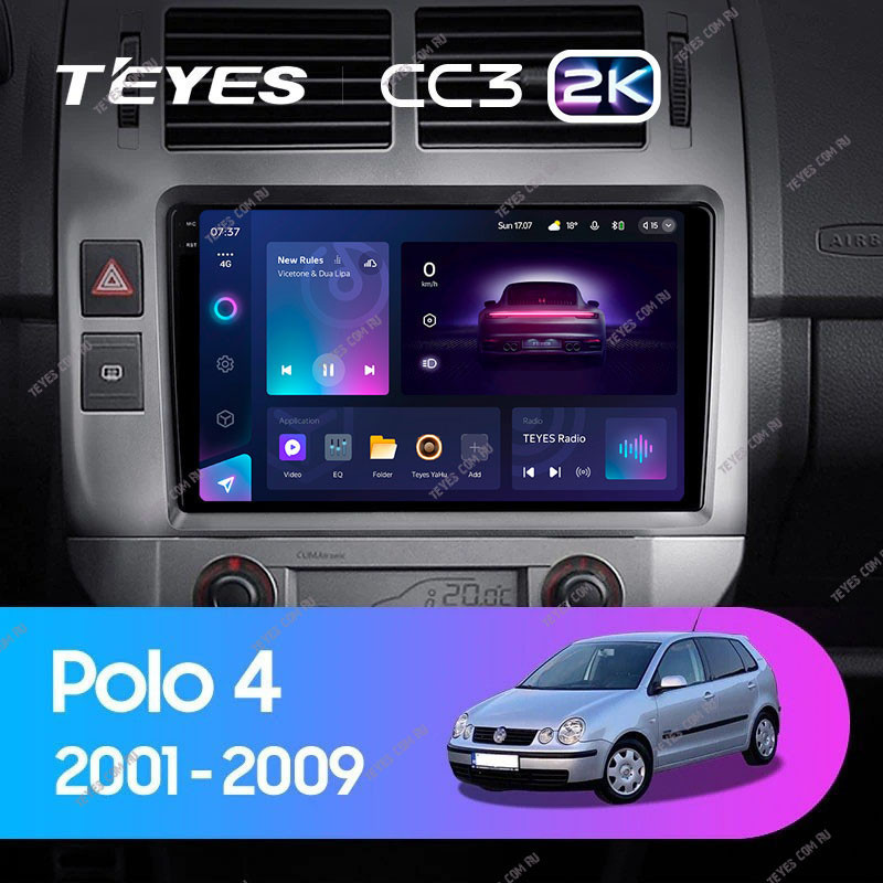 Штатная магнитола Teyes CC3 2K 360 6128 Volkswagen Polo Mk4 2001-2009 F2 5420000₽