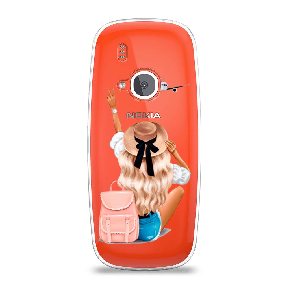 

Чехол Awog на Nokia 3310 (2017) / Нокиа 3310 (2017) "Автостопом самолетом", Бежевый;розовый;голубой, 120550-7