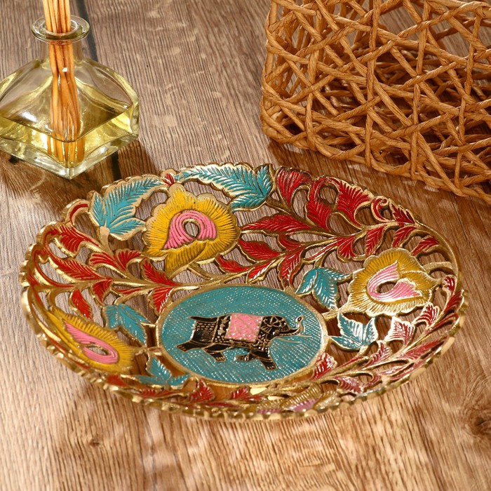 фото Блюдо латунь "джулия" 22,5х22,5х4,5 см nobrand