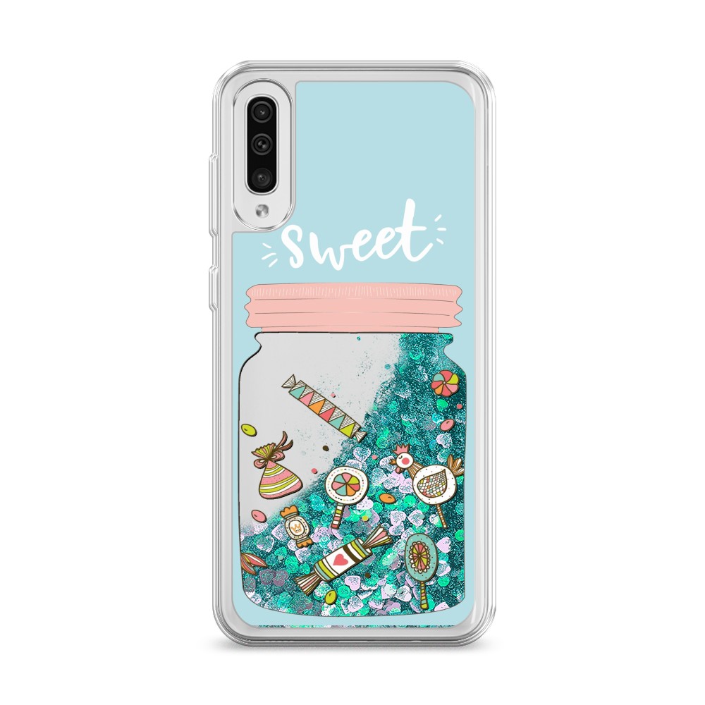 

Жидкий чехол с блестками "Конфетки в банке" на Samsung Galaxy A30s, 28895-1