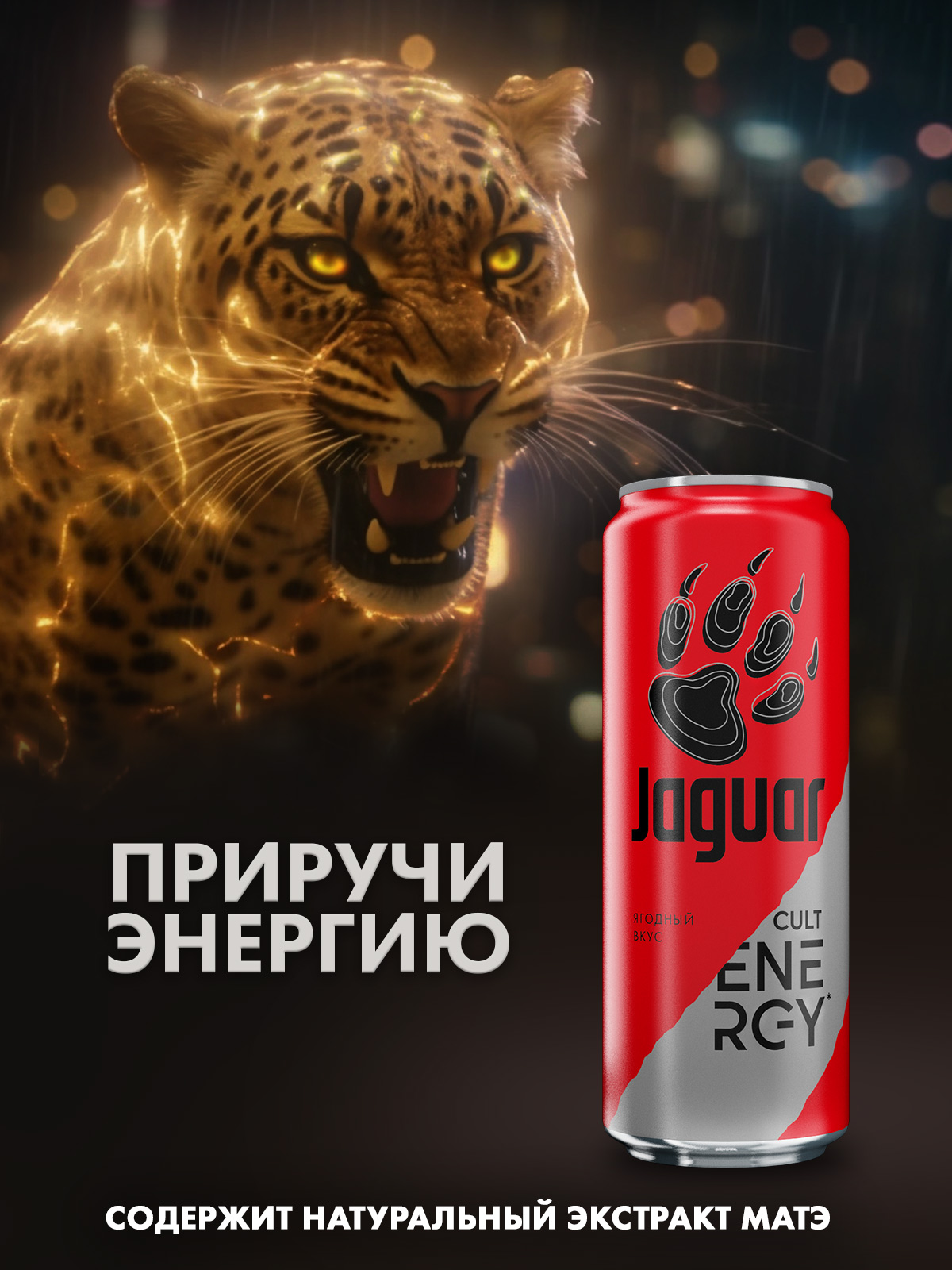 

Энергетический напиток Jaguar Cult energy 0,45 л х 12 шт, 0,45