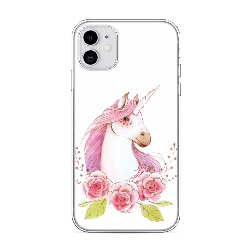 

Чехол Awog для Apple iPhone 11 "Единорог цветы"