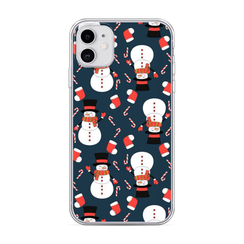 

Чехол Awog для Apple iPhone 11 "Синие снеговики"