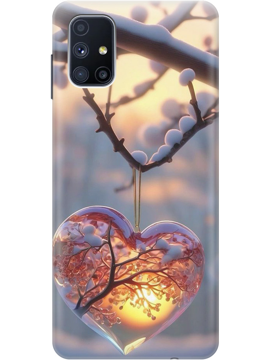 

Силиконовый чехол на Samsung Galaxy M51 с принтом "Ледяное сердце", Прозрачный;белый;желтый;оранжевый, 723412591