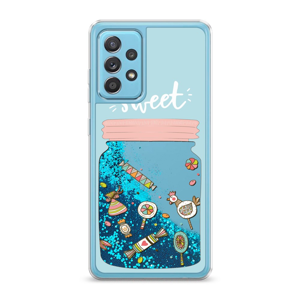 

Жидкий чехол с блестками "Конфетки в банке" на Samsung Galaxy A52, 2102493-1