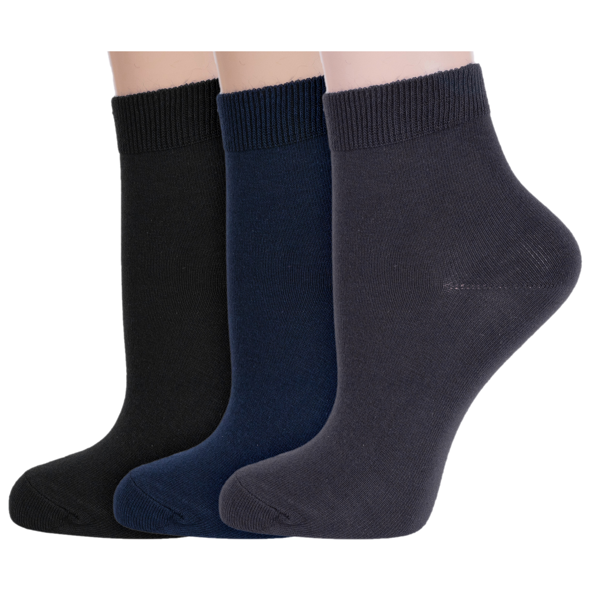 

Комплект носков женских Rusocks 3-С-420 черных; синих; серых 23, 3-С-420