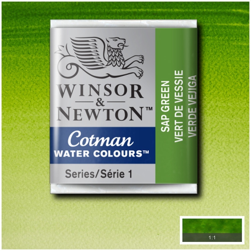 

Набор акварели Winsor&Newton "Cotman", малая кювета, 3 шт, зеленая крушина (301599), Зеленый
