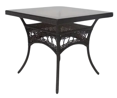 

Стол садовый квадратный Deco 85x85x75 см искусственный ротанг темно-коричневый