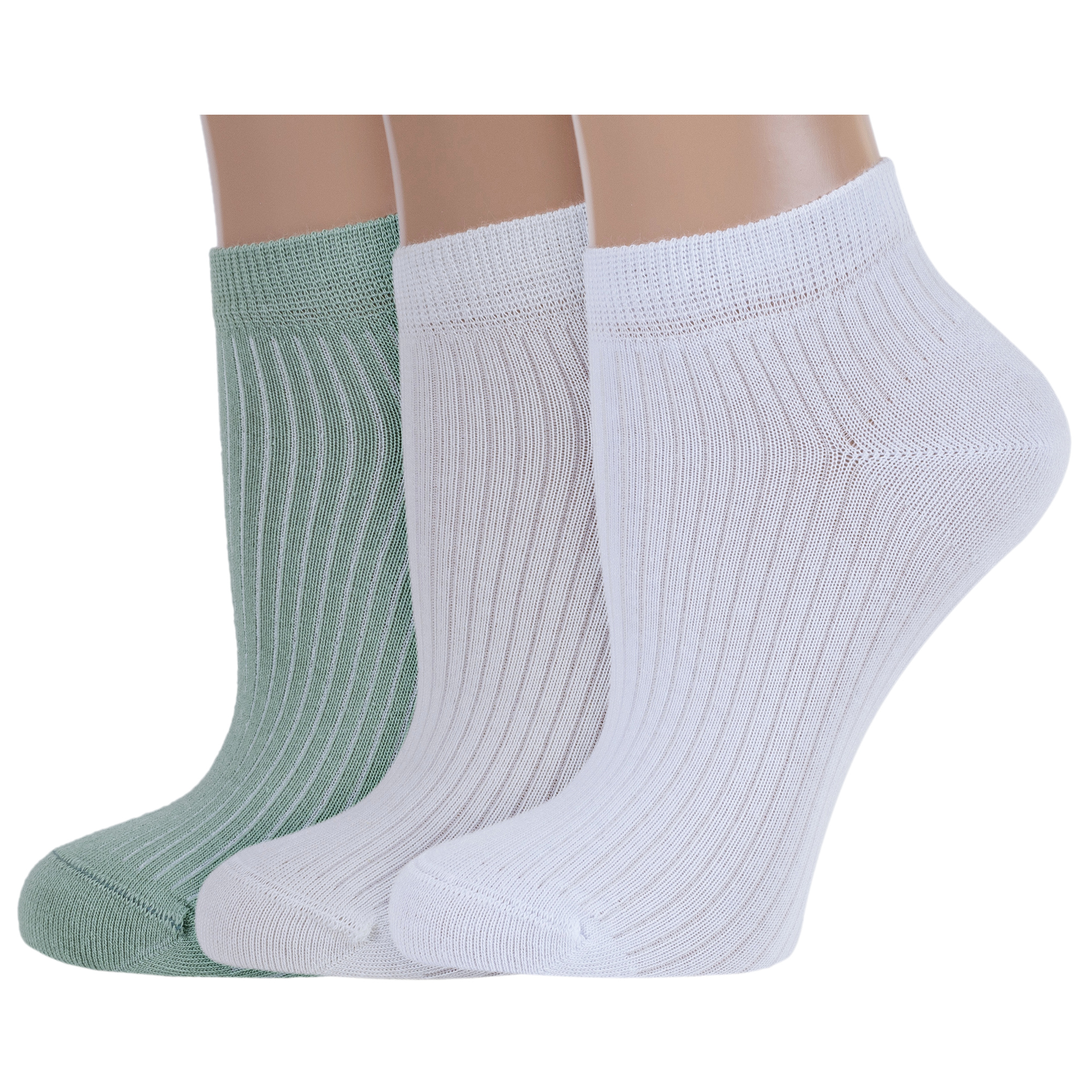 

Комплект носков женских Rusocks 3-Ж3-23835 зеленых; бежевых; белых 23-25, 3-Ж3-23835
