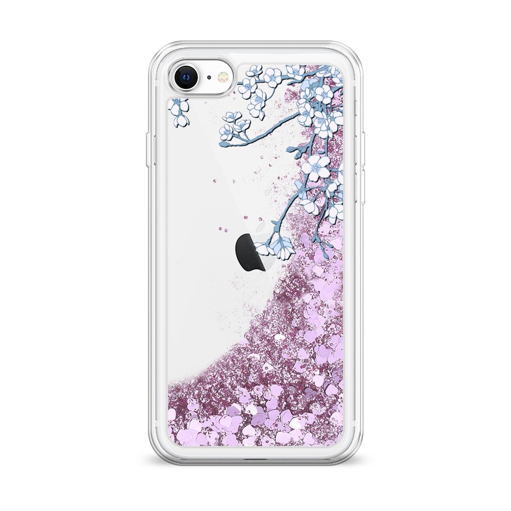 

Жидкий чехол с блестками "Цветочная фантазия 3" на Apple iPhone SE 2020, 12494-1