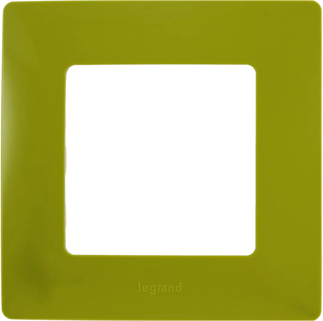 

Рамка для розеток и выключателей Legrand Etika 1 пост, цвет зеленый папоротник