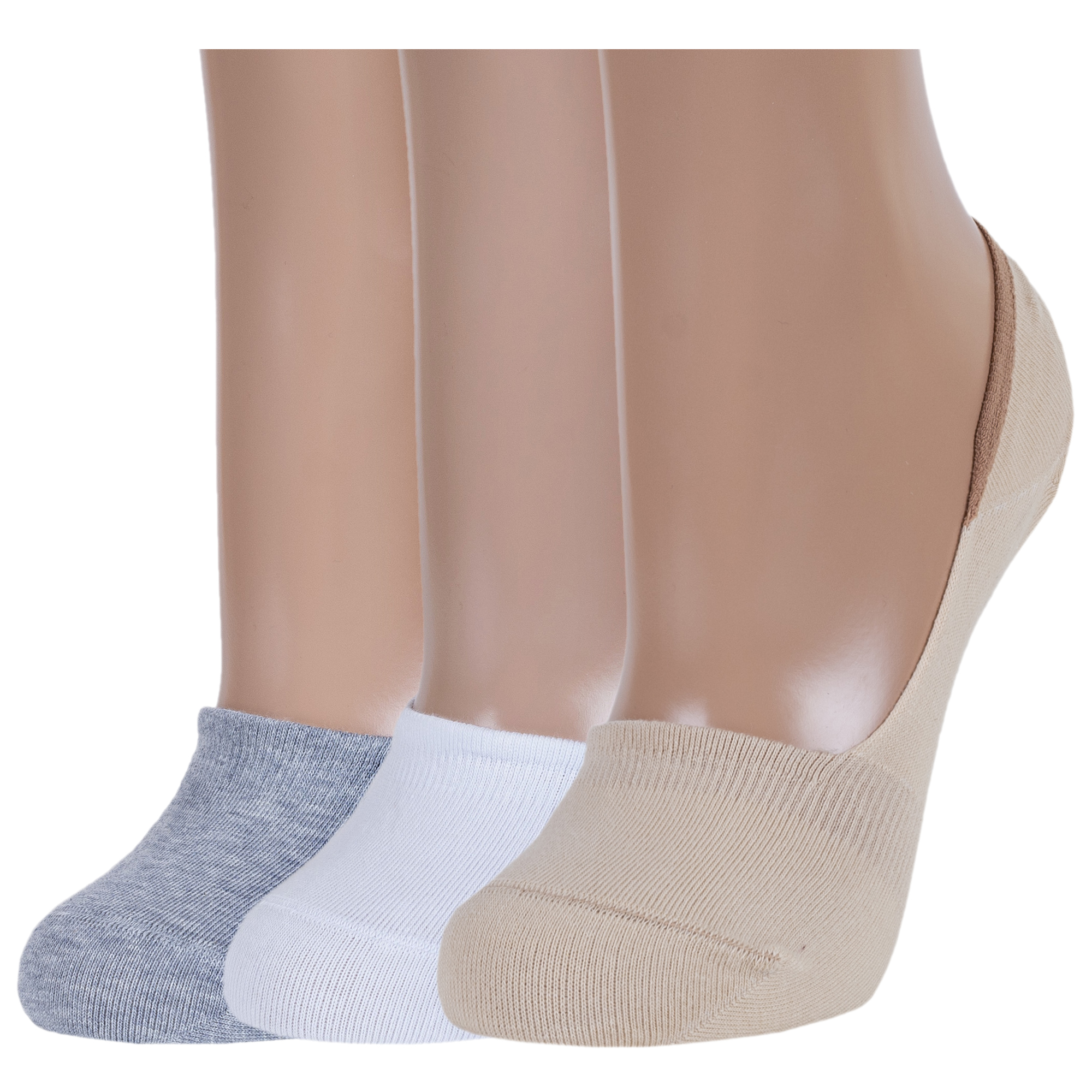 

Комплект следков женских Rusocks 3-Ж-2220 серых; белых; бежевых 23-25, 3-Ж-2220