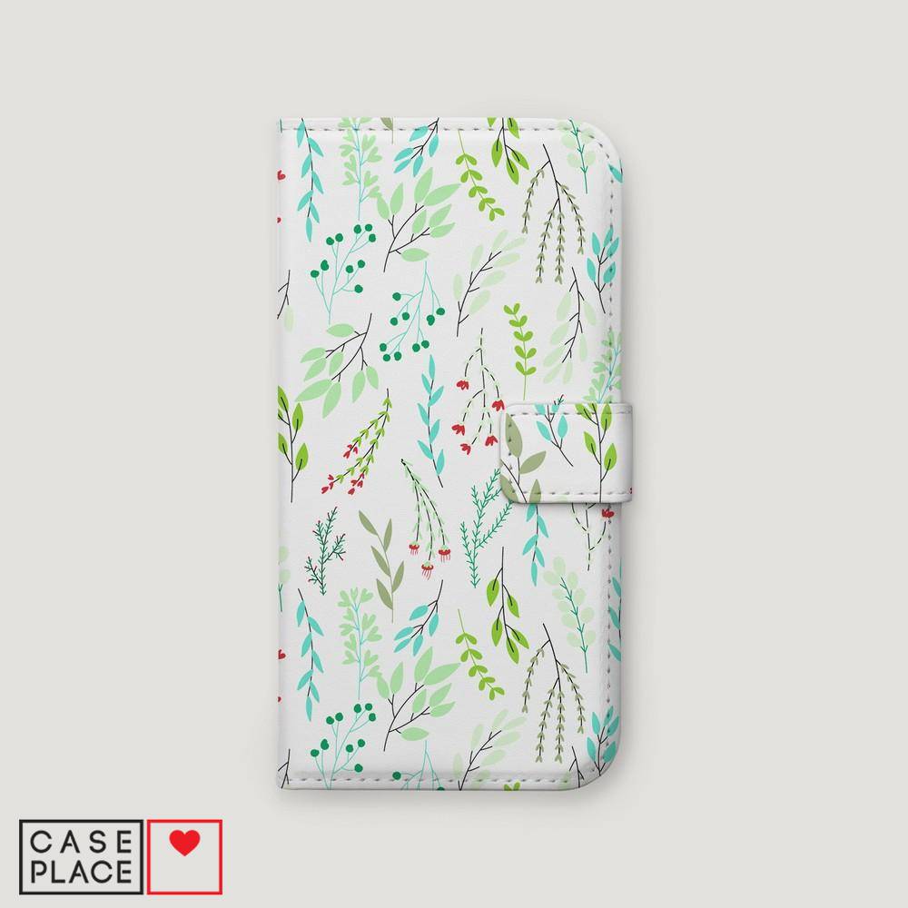 

Чехол Awog на Samsung Galaxy S22 / Самсунг S22 "Цветочный фон 37 book", Белый;голубой;зеленый, 2103885-1