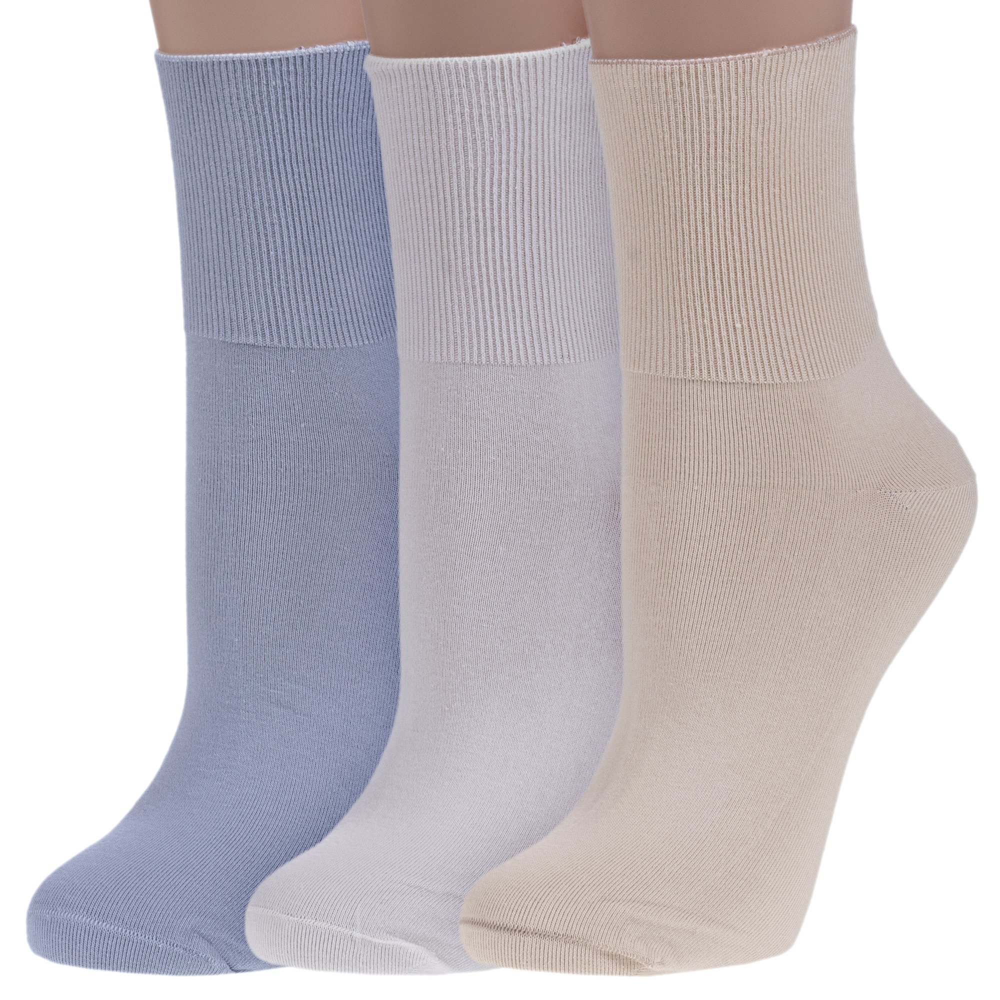 

Комплект носков женских Rusocks 3-Ж-1800 бежевых; серых 23-25, Бежевый;серый, 3-Ж-1800
