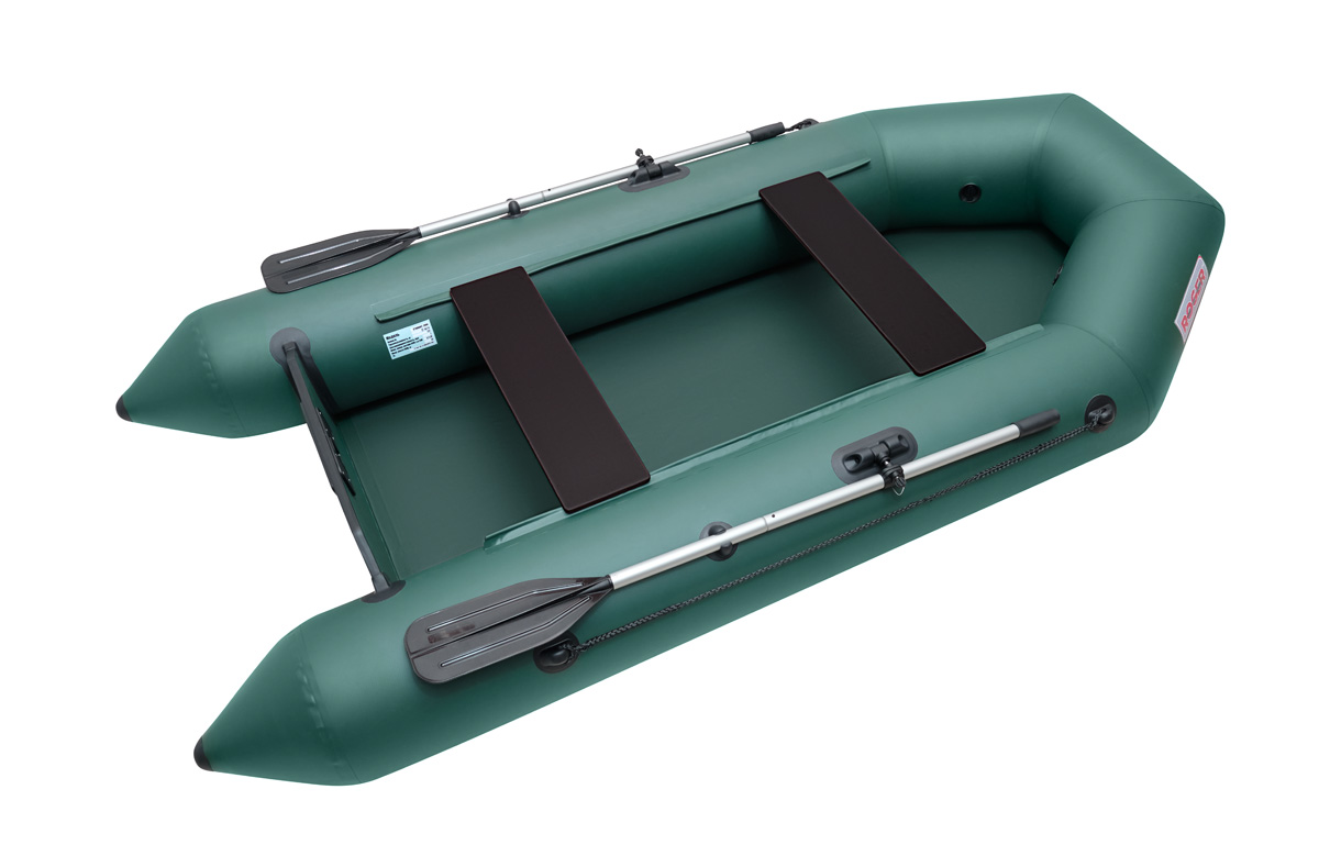 Лодка надувная ПВХ под мотор ROGER Standart 2800 эконом, зеленый