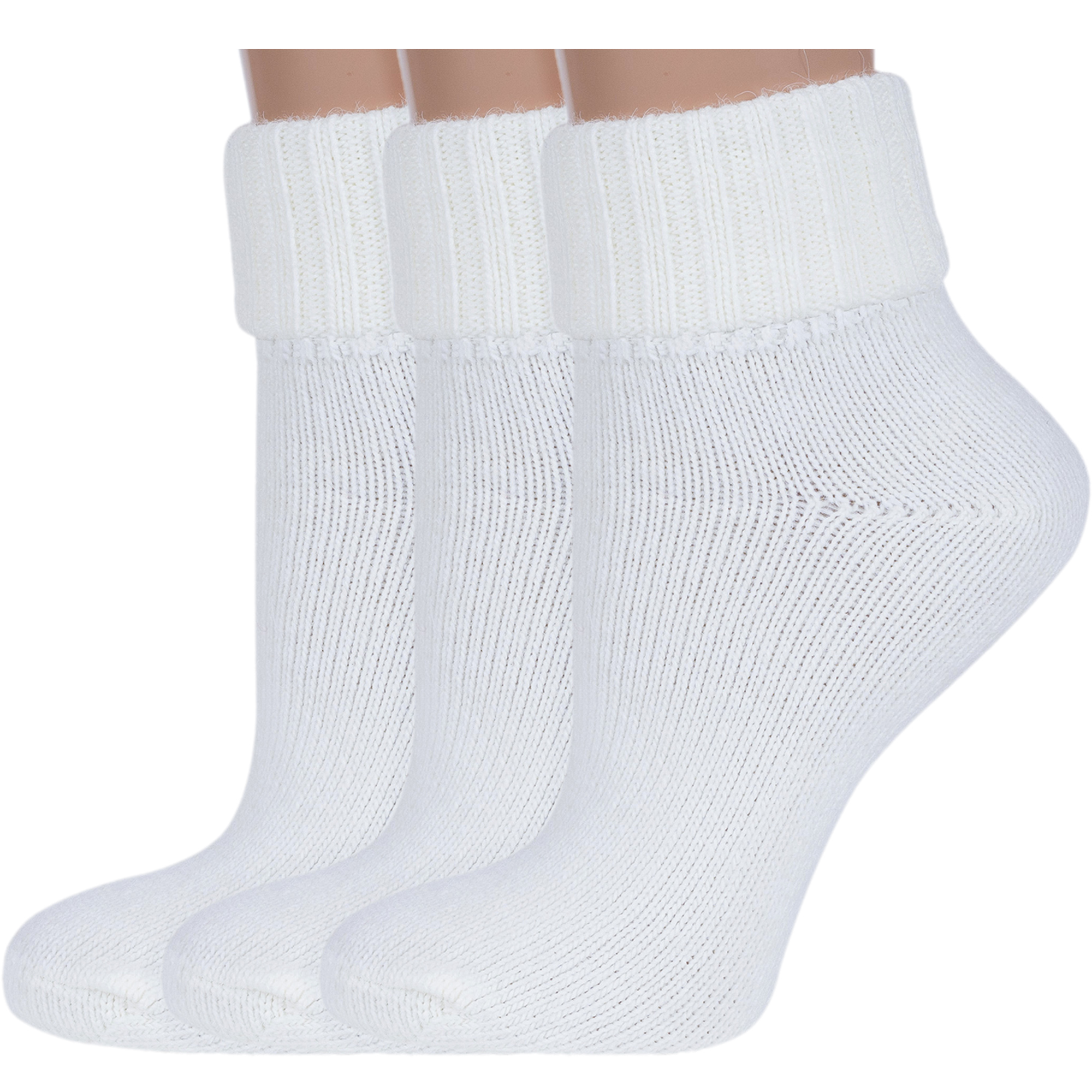 

Комплект носков женских Rusocks 3-Ж-195 белых 23-25, 3-Ж-195