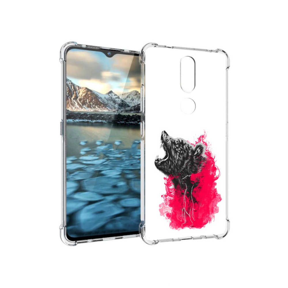 

Чехол MyPads Tocco для Nokia 2.4 медведь в дымке (PT227049.107.463), Прозрачный, Tocco